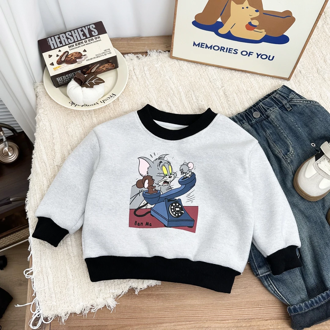 【朱鑫宇专属】冬款2024年新款老鼠和猫长袖加绒卫衣BMD3223