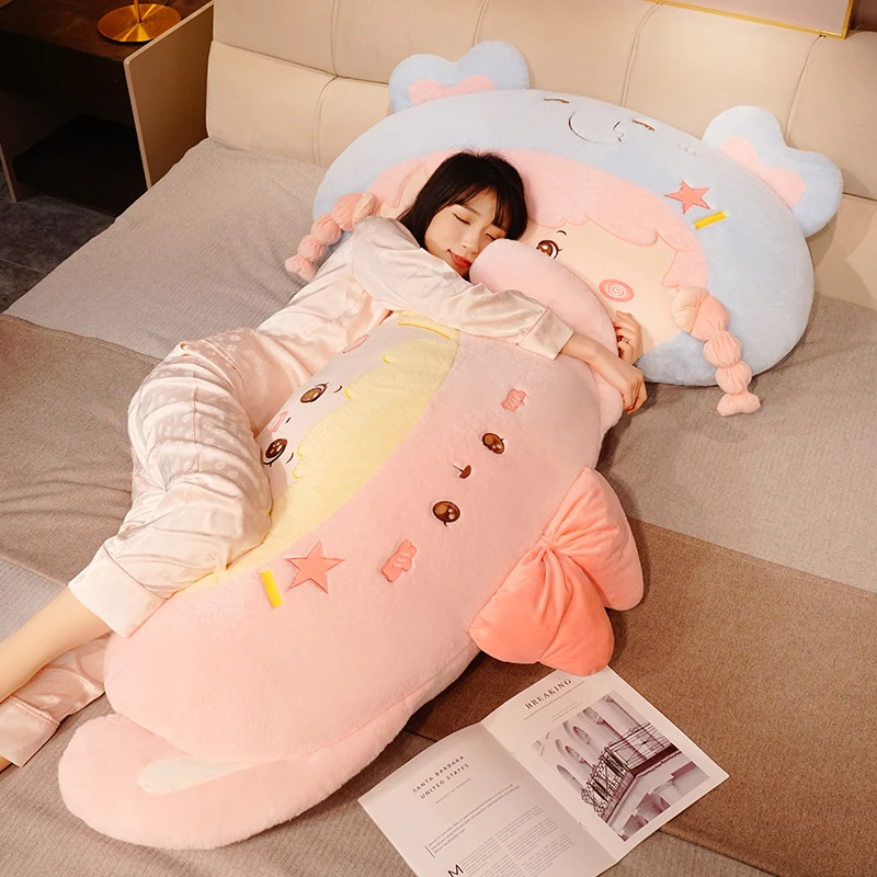 可爱兔子毛绒玩具女生睡觉夹腿抱枕长条枕布娃娃儿童安抚抱睡玩偶