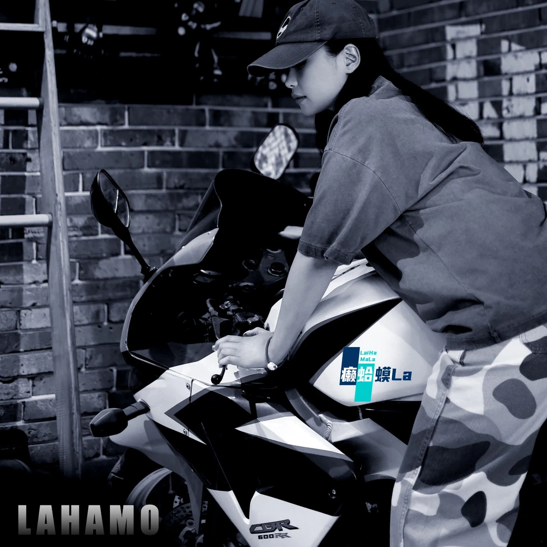 Lahamo/癞蛤蟆美式高街巴黎风立体裁剪宽松弯刀牛仔裤3522