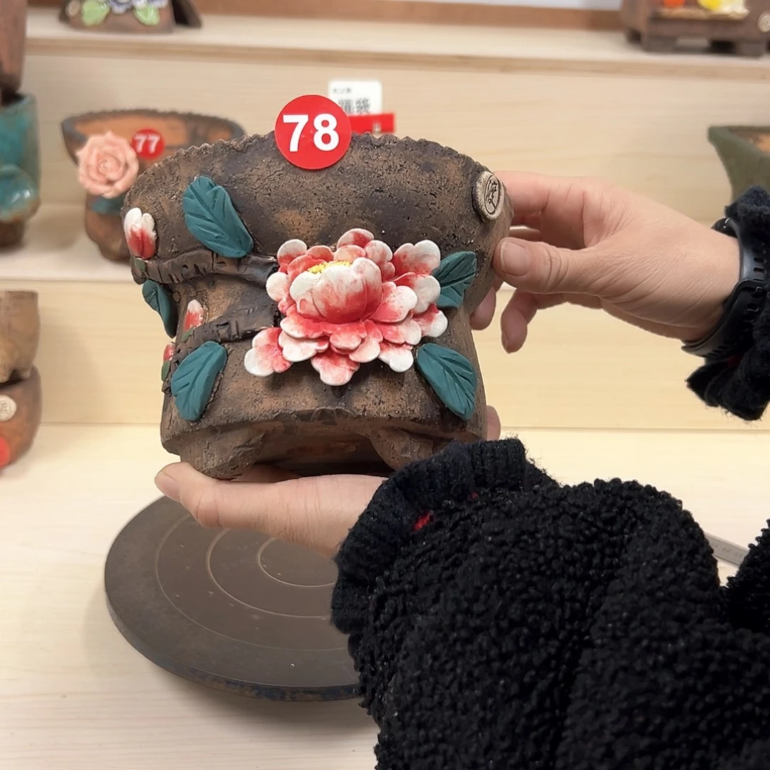 紫砂花盆78号微瑕内囗14×15外高11