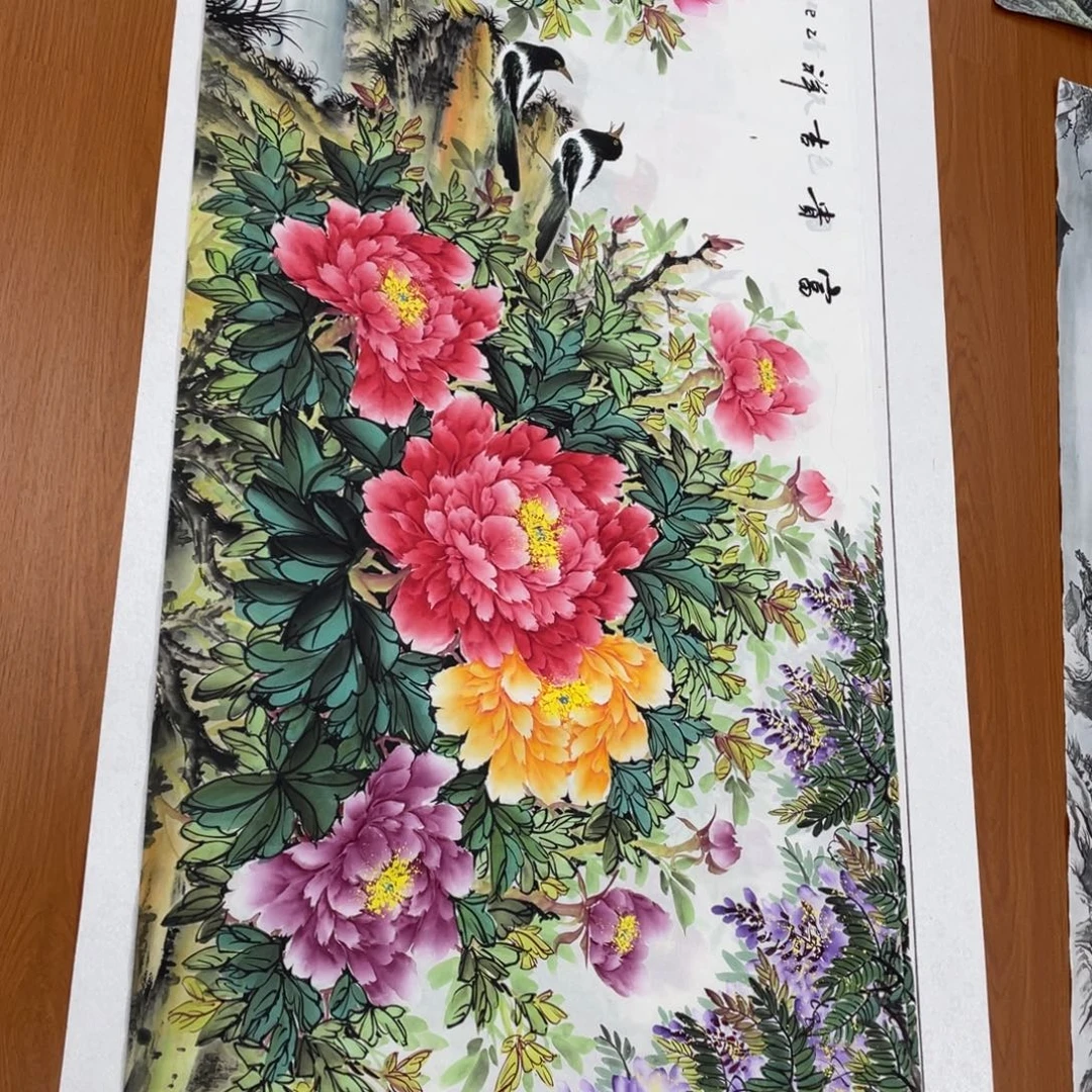 小六尺画心牡丹！！！！！！！！