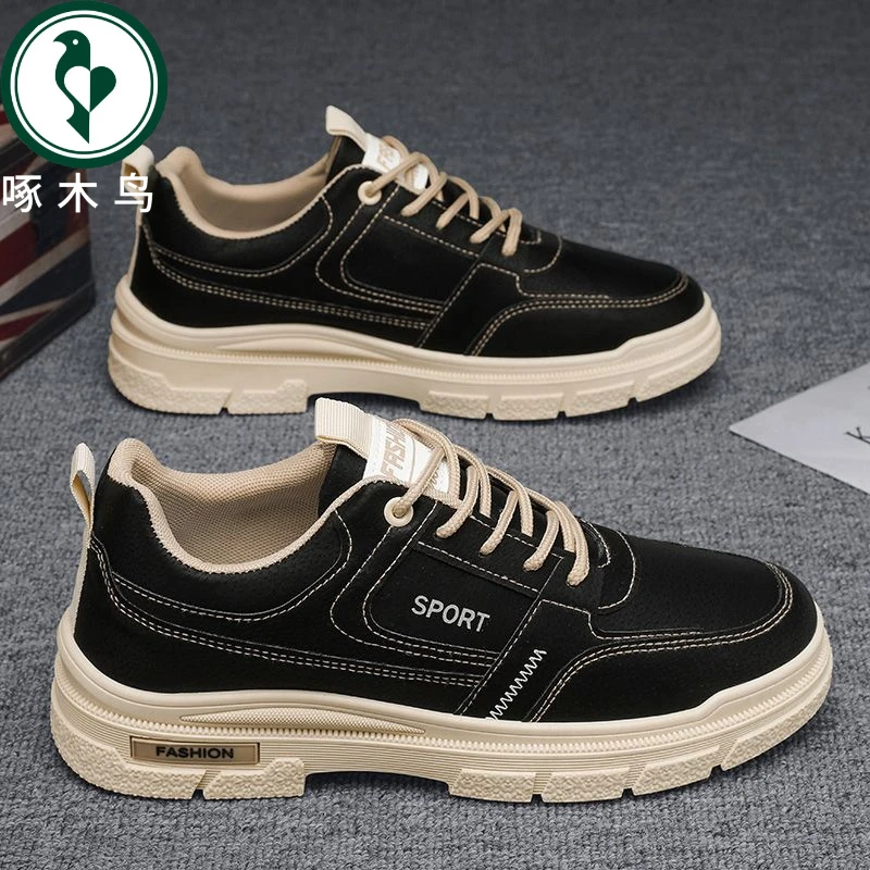 【正品】啄木鸟休闲春季男款低帮男鞋潮流马丁靴新款2025年板鞋