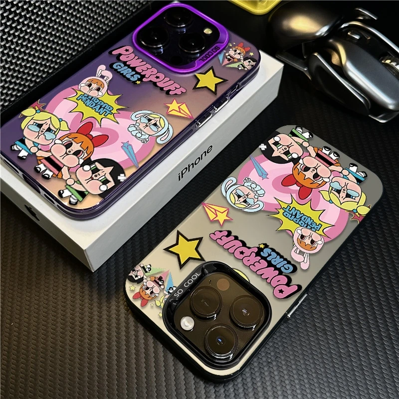 爱心小女警适用苹果16promax手机壳iPhone15创意14保护套17新款12