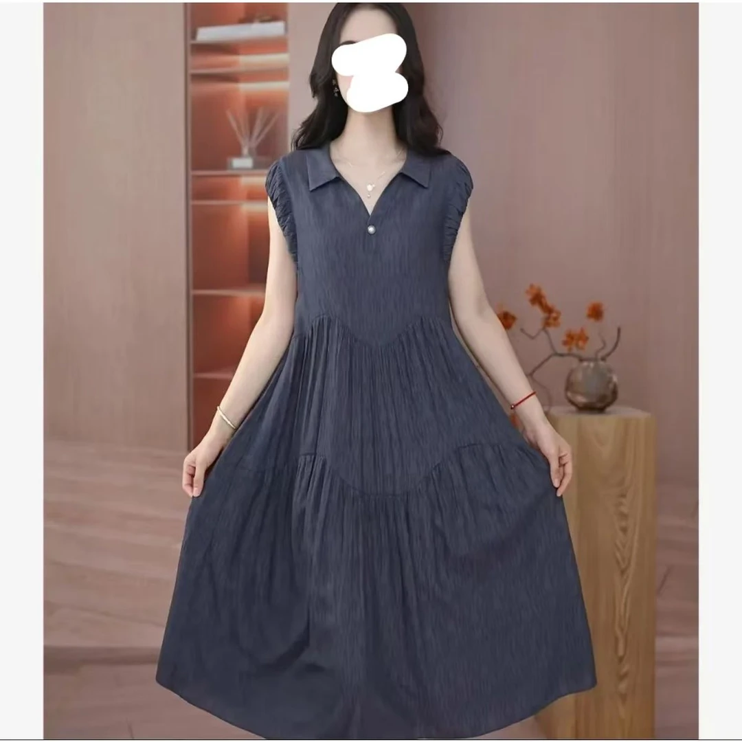 2025夏季新款气质优雅减龄显瘦时尚高级女士中长款连衣裙