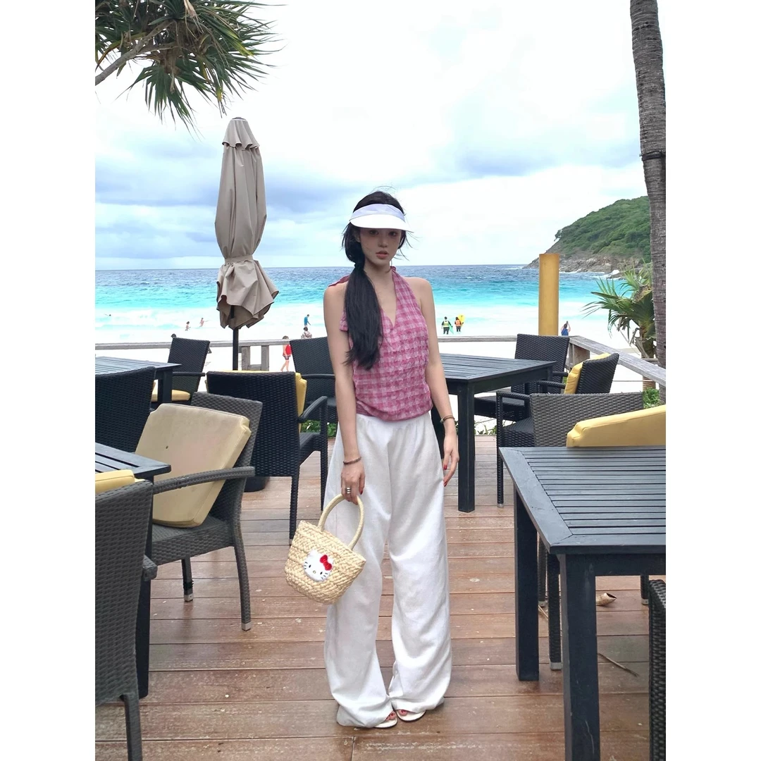 不冷BULENG 设计感宽松西装裤女夏显瘦垂感拖地裤长裤