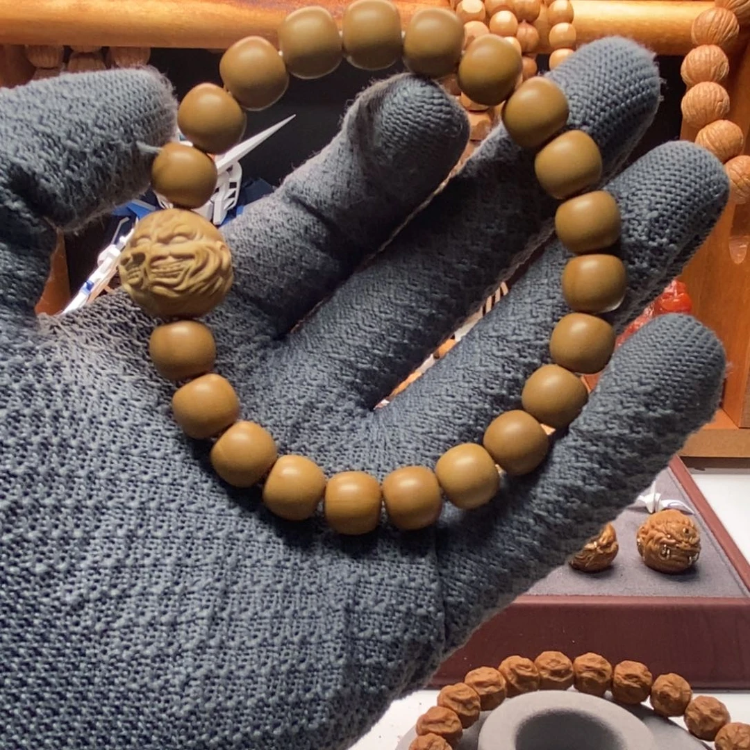 无***风猴头核桃手串磨砂老型