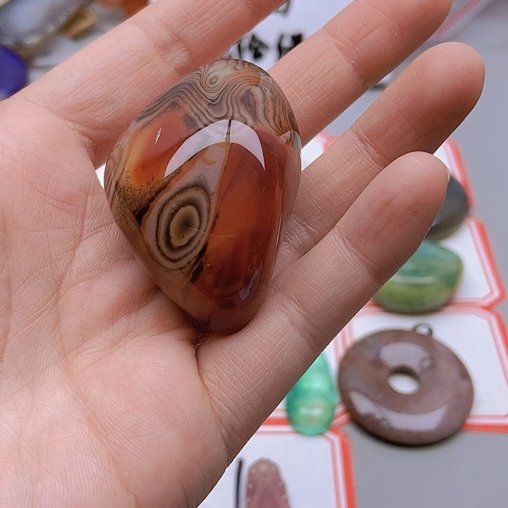【闪购商品】玛瑙/玉髓珠宝半成品未镶嵌璀**空