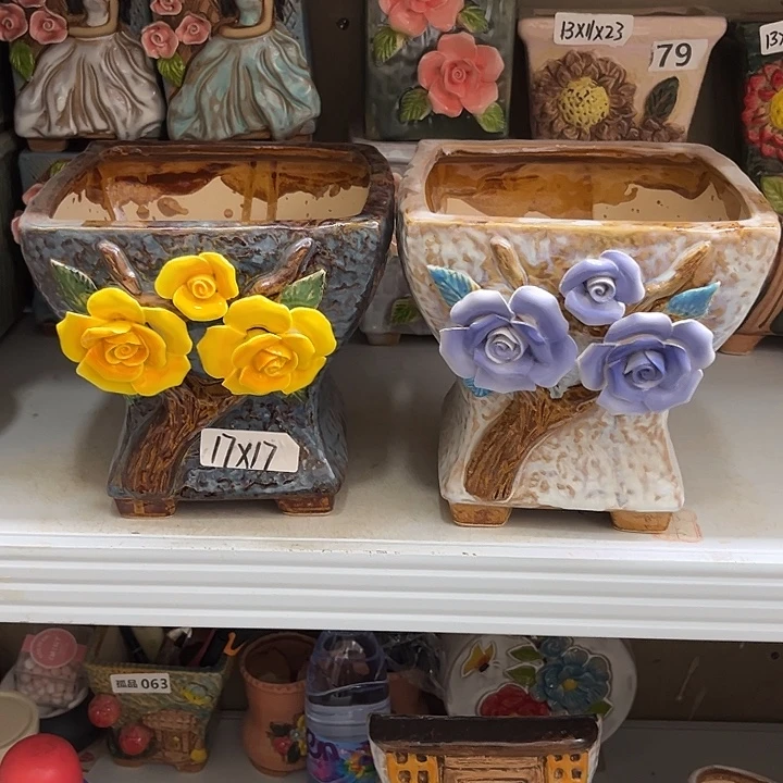 粗陶材质多肉花盆