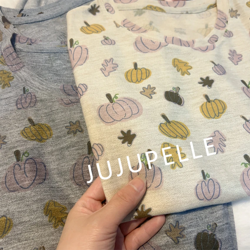 【南瓜糖】2025夏季新款涂鸦晕染印花宽松圆领减龄短袖打底T恤女薄