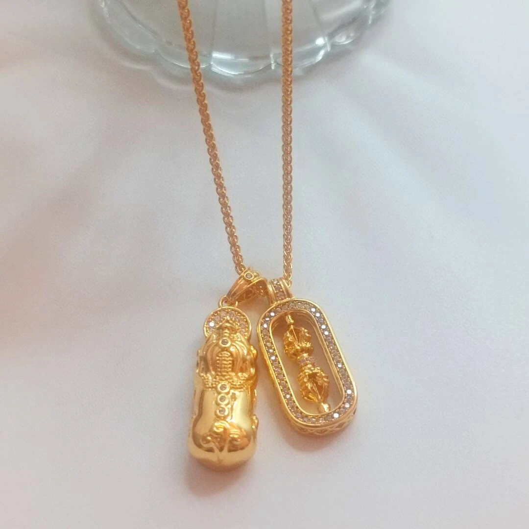 铜合金项链 《货号7884》7885小貔貅项链（链长：49cm）