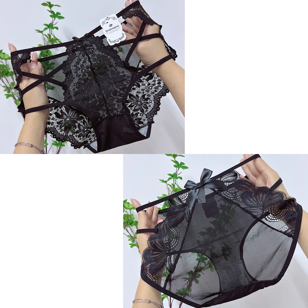 【主播主推】100-200斤大码内裤女胖MM性感网纱透气镂空高腰全包臀