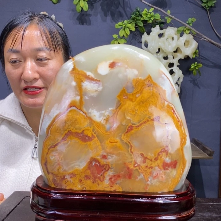 石材伊朗古青石摆件