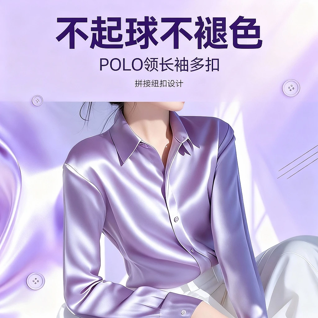 法式高级感气质翻领长袖缎面衬衫女2025春秋新款通勤时尚百搭上衣