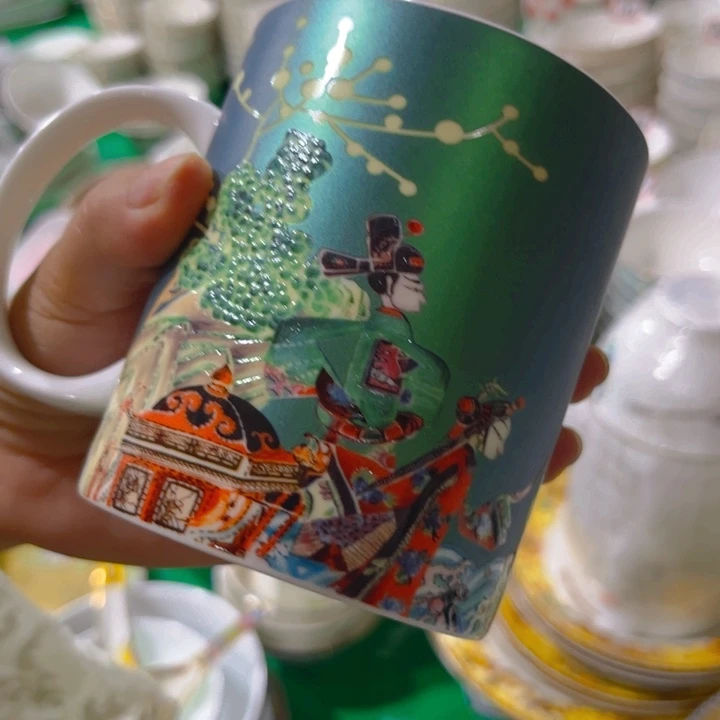 瓷片杯子二个微瑕