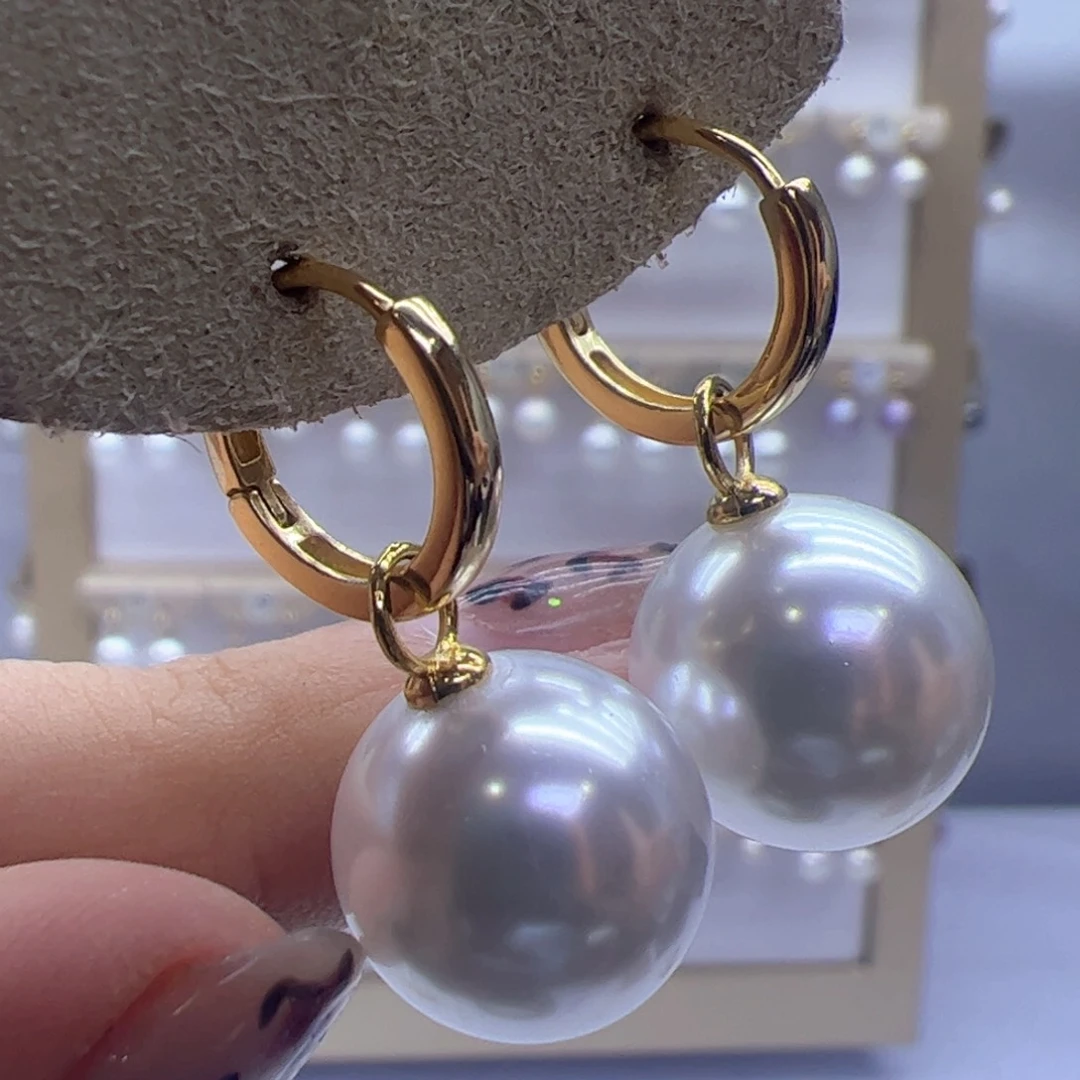 淡水珍珠耳饰银S925镶嵌