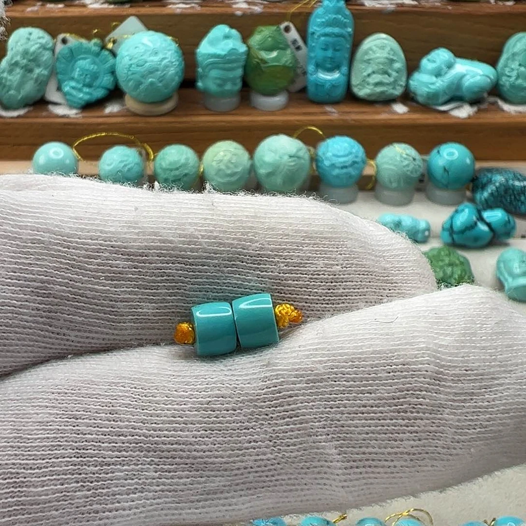 绿松石直切珠 未镶嵌