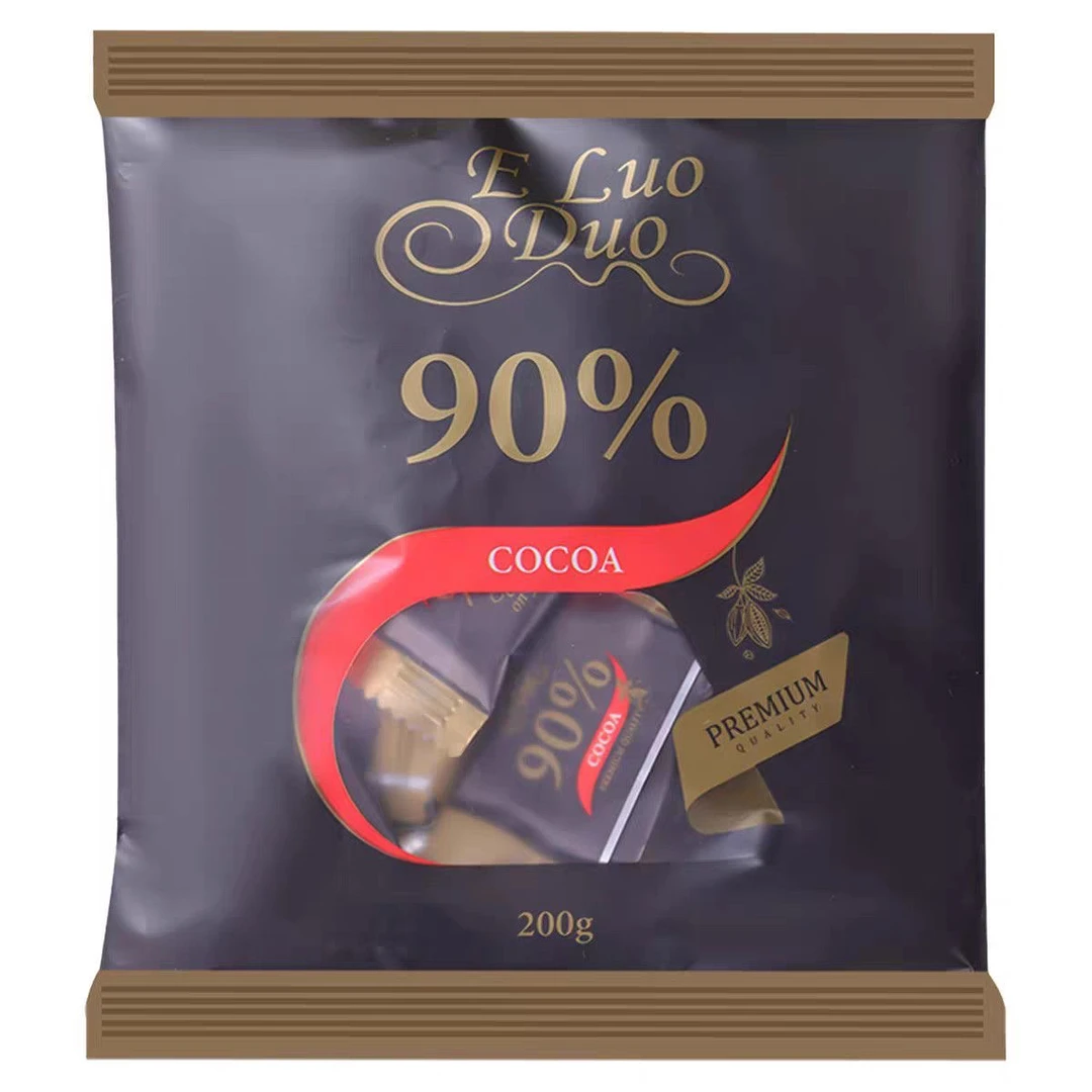 俄罗斯进口俄洛哆黑巧克力纯可可脂72%90%独立包装200g