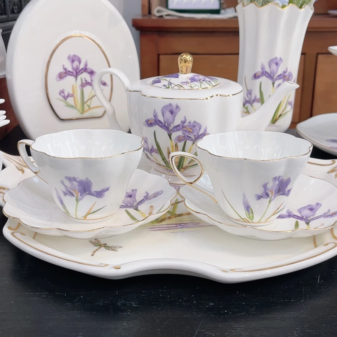 【闪购商品】瓷片一壶2杯碟———————