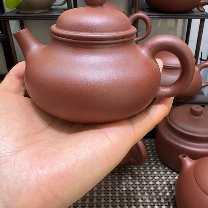 茶壶紫砂紫泥容天220cc