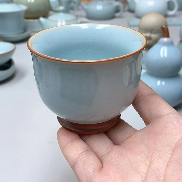 瓷微瑕提梁杯无礼盒