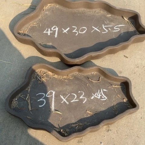 紫砂花盆80-2。一大一小