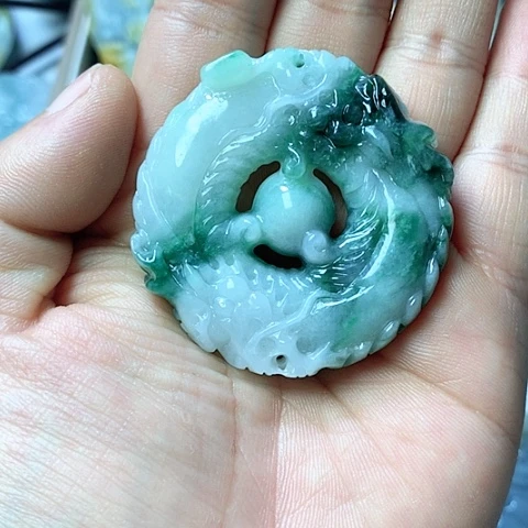 翡翠颈饰未镶嵌天然缅甸翡翠a货