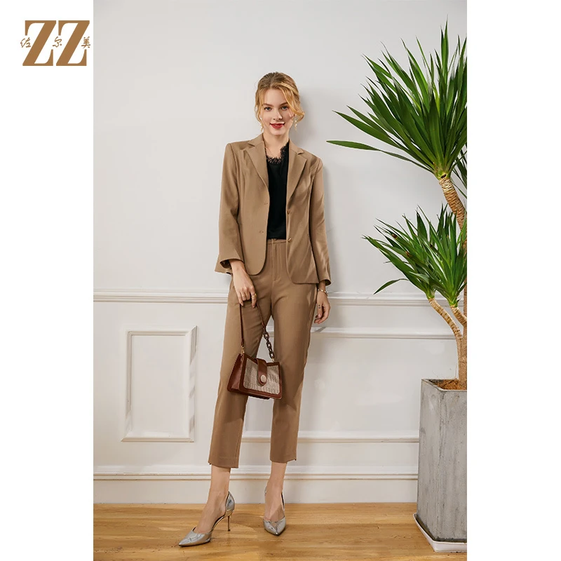 佐尔美秋季新款职场气质时尚休闲职业西装外套女E13SY3460岁