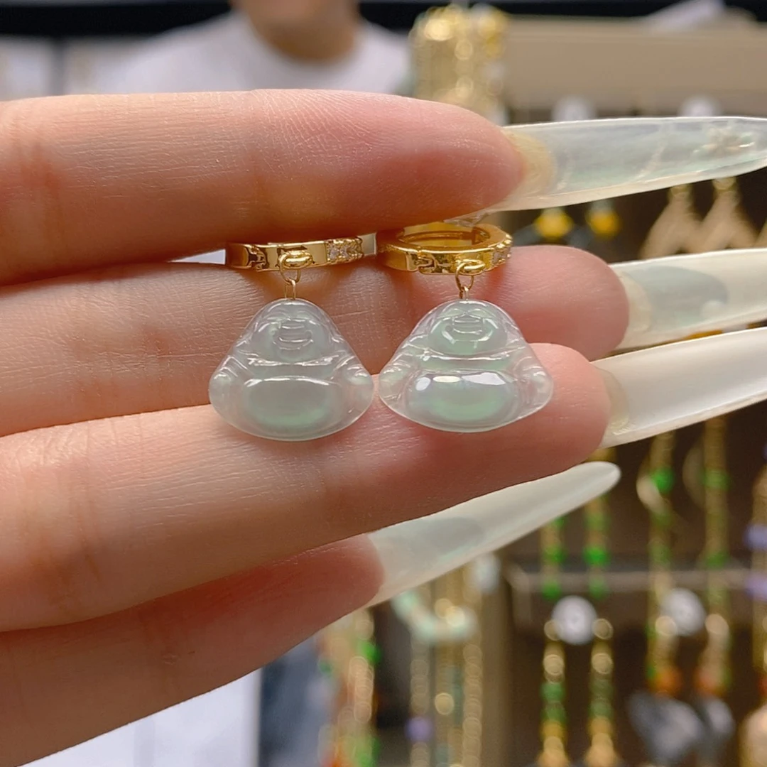 翡翠合金耳饰翡翠