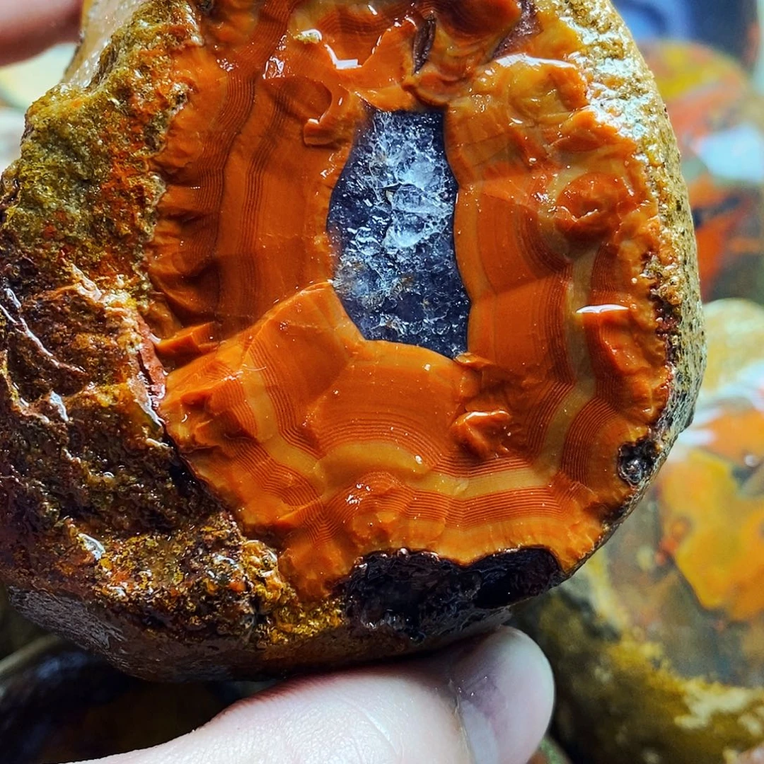 玉***轩定制玛瑙未镶嵌战国红