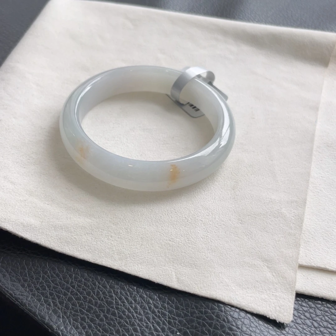 翡翠未镶嵌手镯棉线53.5