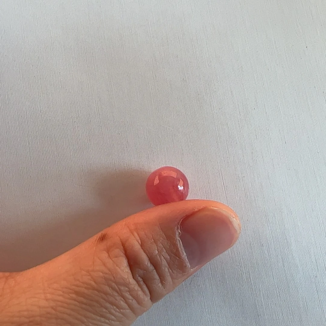 未镶嵌菱锰矿（红纹石）单珠铃*