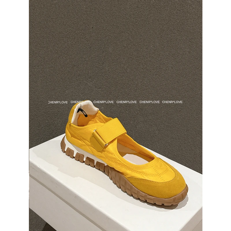 【 CHEN】2025新款魔术贴芭蕾舞鞋女休闲平底玛丽珍浅口单鞋夏季