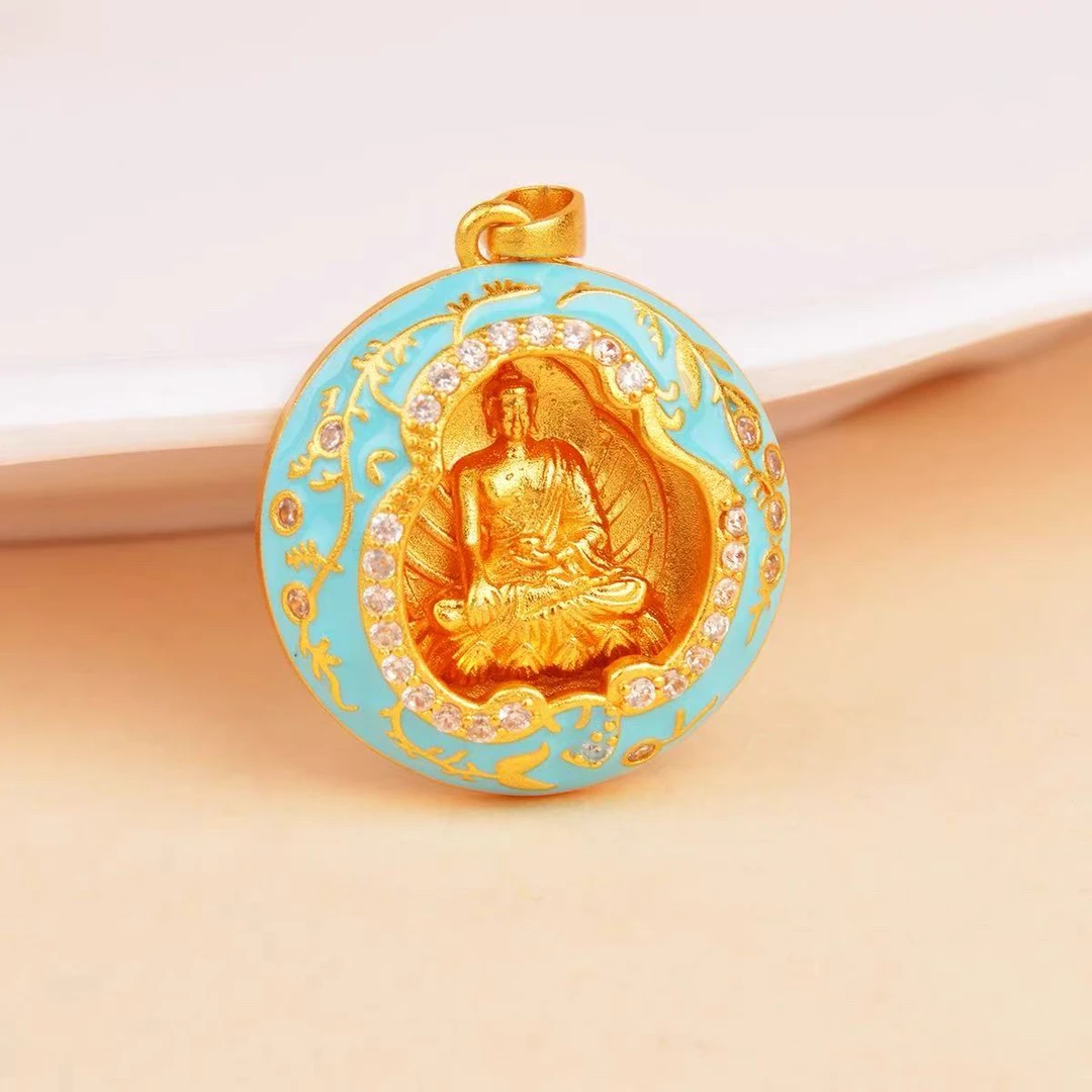 铜合金吊坠 沙佛公彩绘版单吊坠时尚
