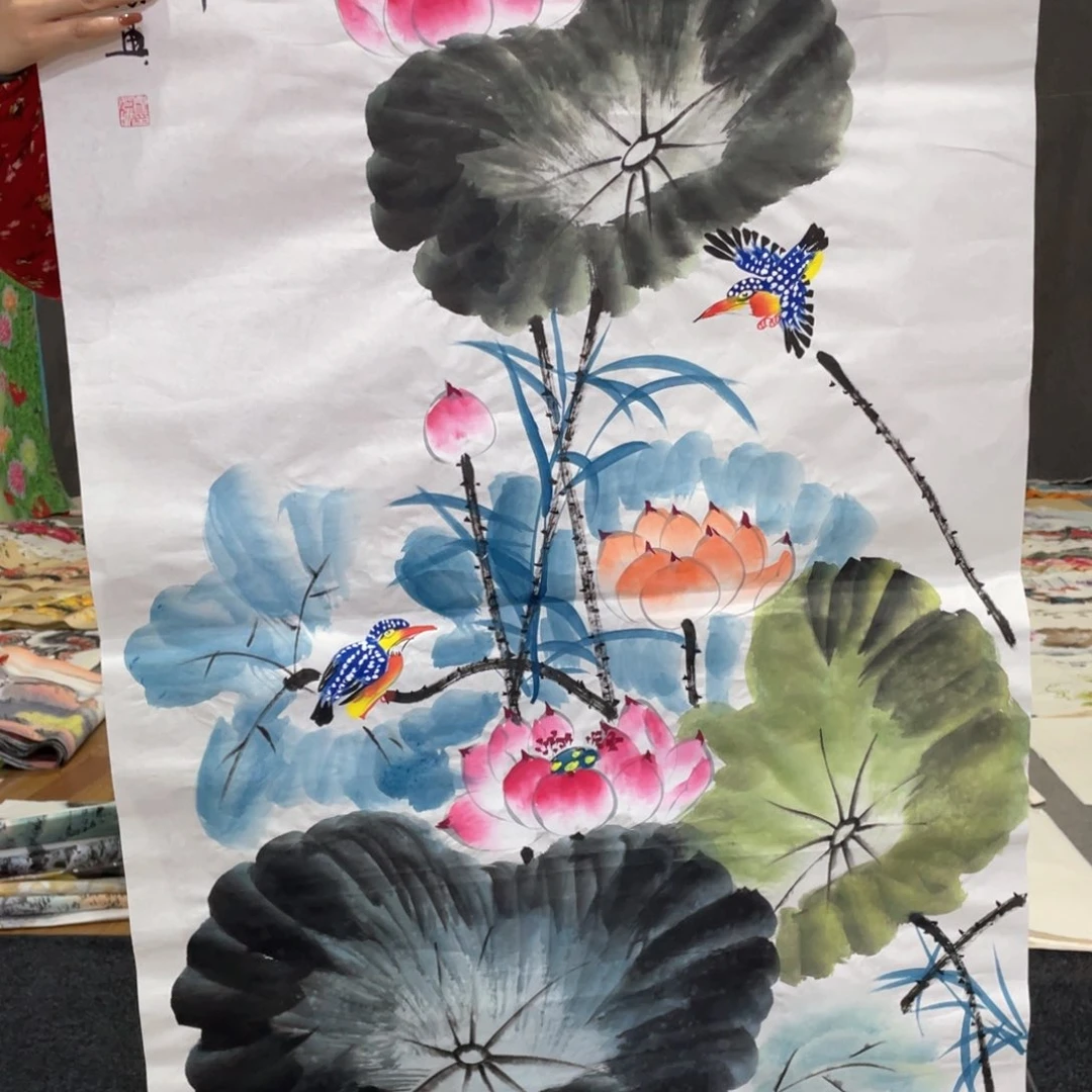 国画国画作品画心画画作品一个