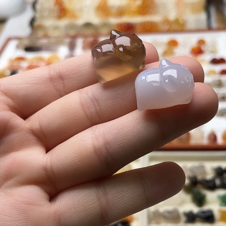 玛瑙/玉髓未镶嵌玛瑙飞天猫