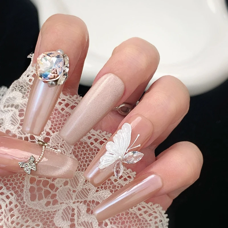 ZEACO.【雾松】纯手工穿戴甲M33气质超薄裸色