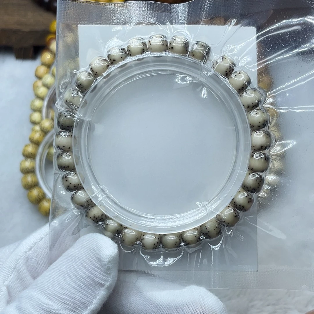 星月菩提手串原生态石玉8✖️7通体留白