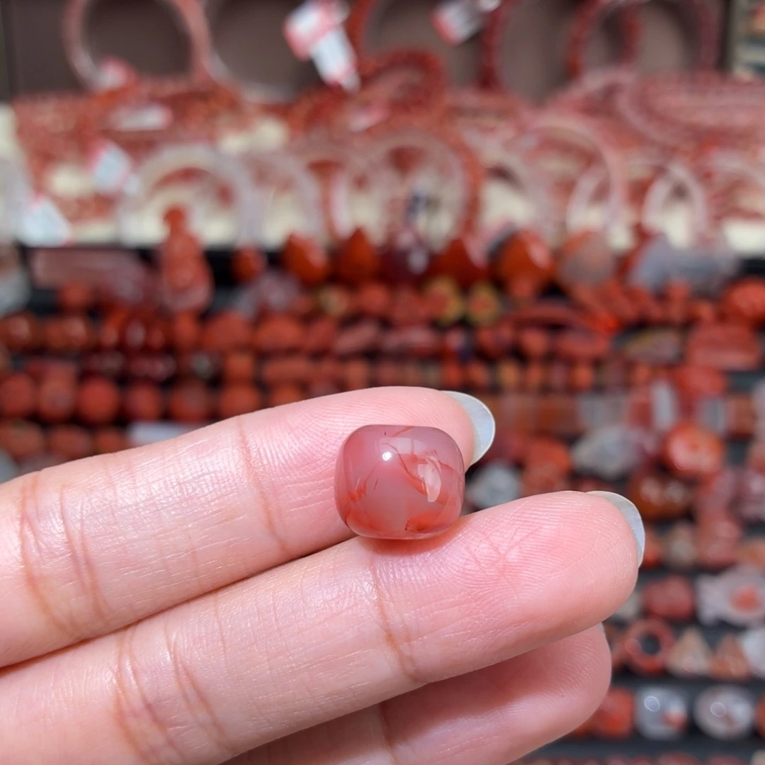 南红玛瑙未镶嵌颈饰老型珠12+