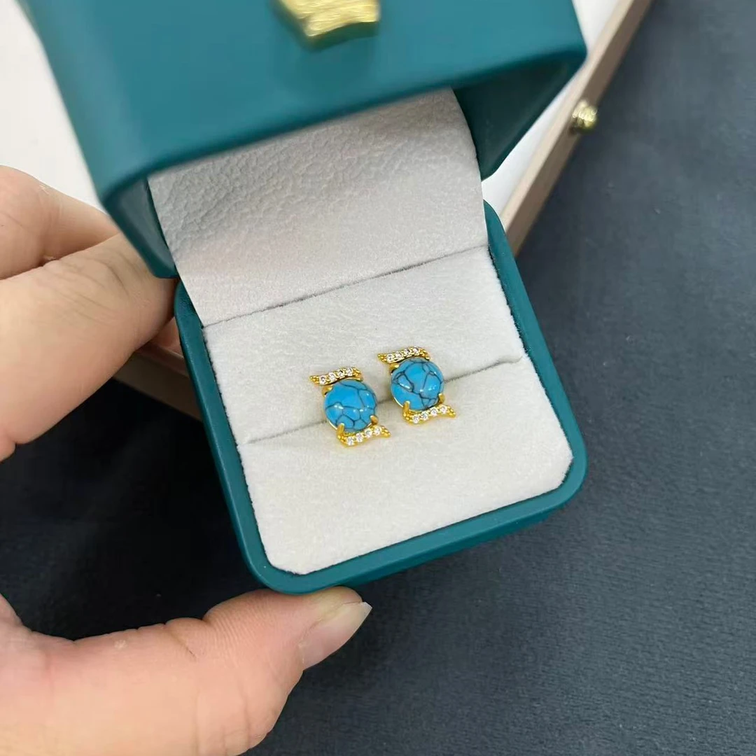 铜合金亚克力耳饰 基财商店藏式耳钉