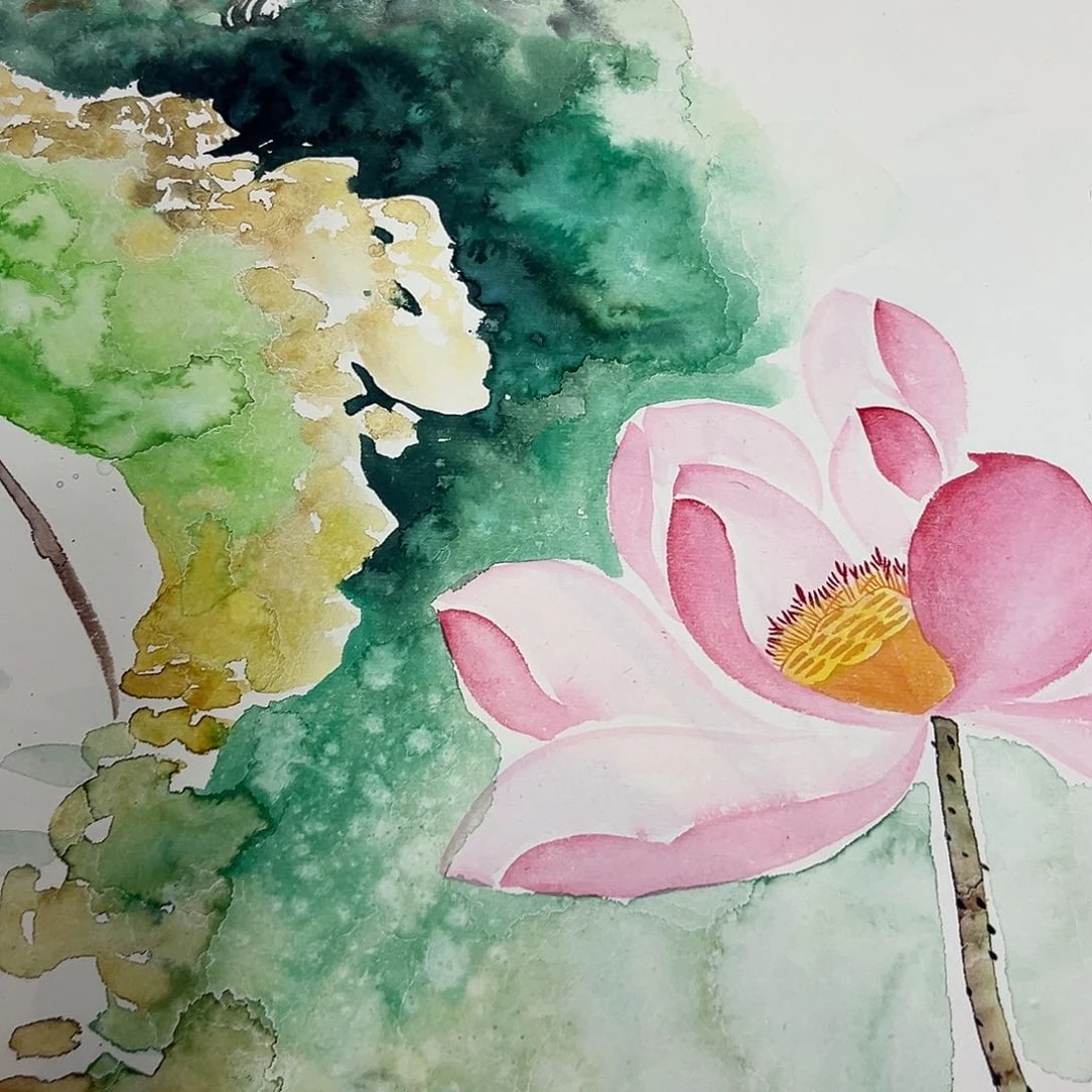 国画国画老师手绘作品
