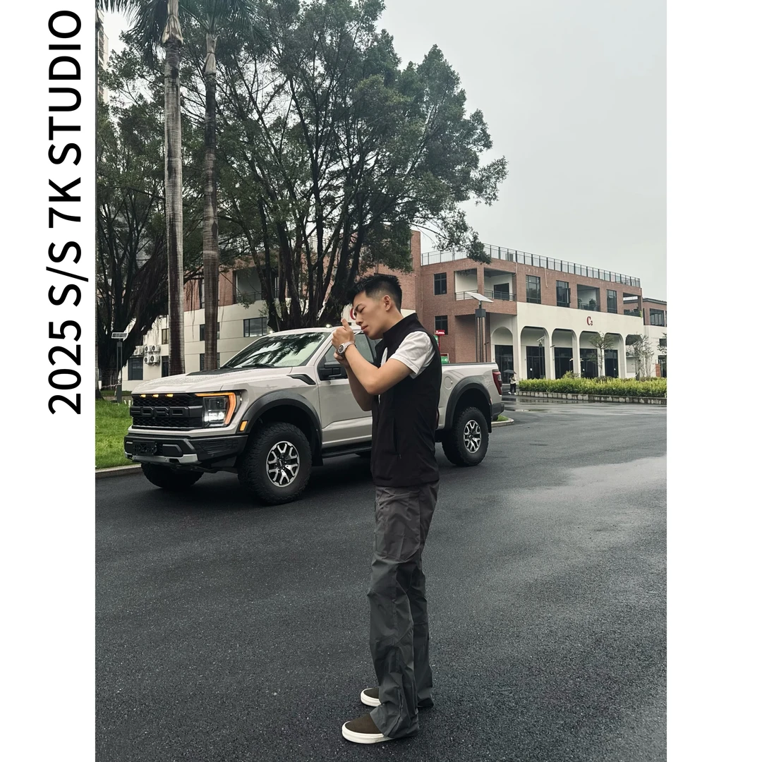 7K美式机能多口袋休闲微喇速干修身立体版型雪裤男裤