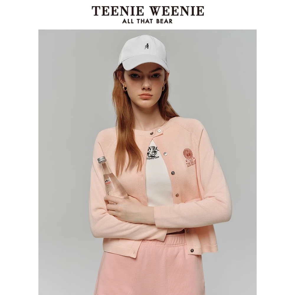 TeenieWeenie小熊毛针织开衫25学院风高智感圆领上衣TTCK256312H