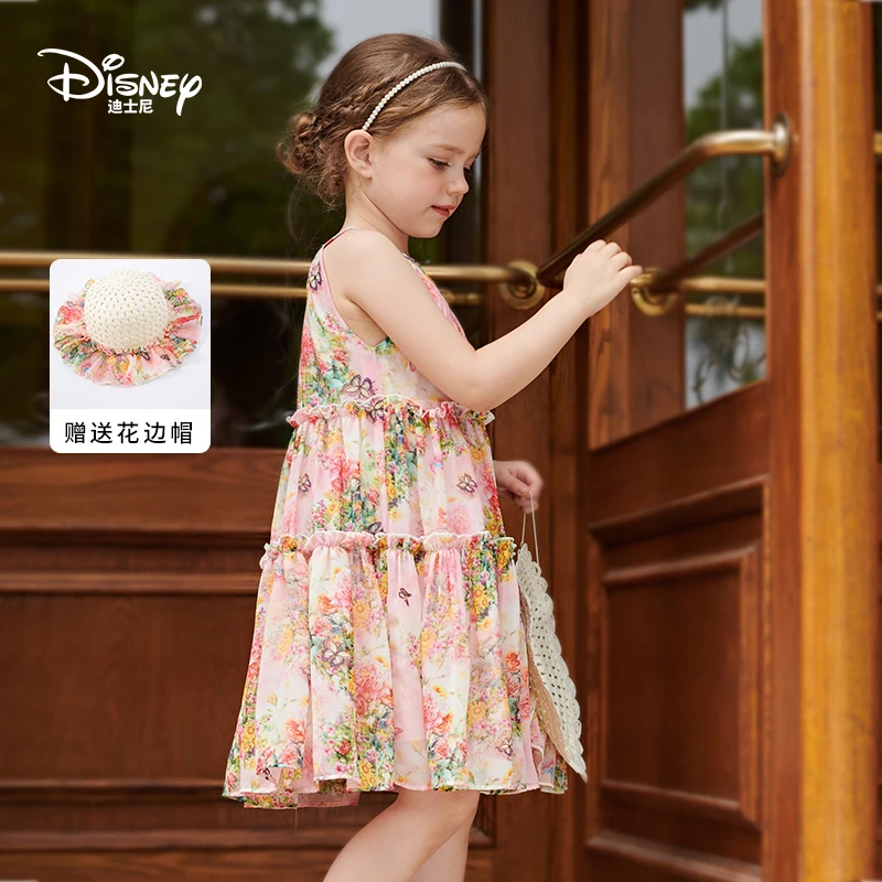 Disney/迪士尼（繁花入梦）夏季印花连衣裙淑女2025年童装连衣裙