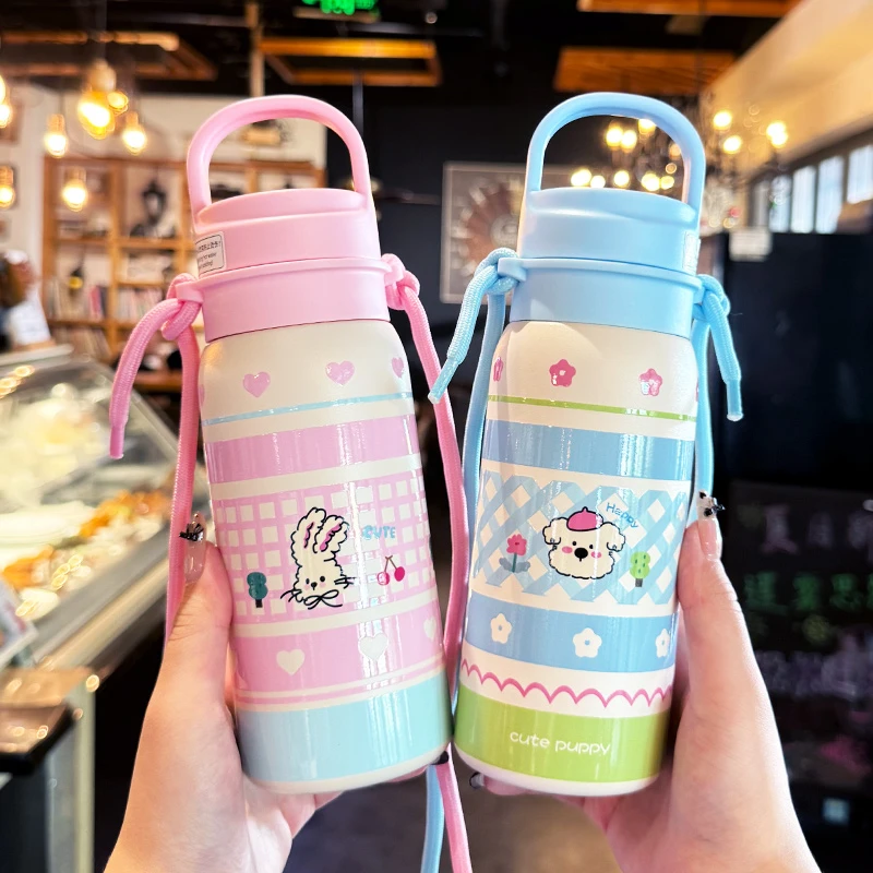 保温杯女生高颜值可爱直饮随行杯子学生上学专用2025新款保冷水壶