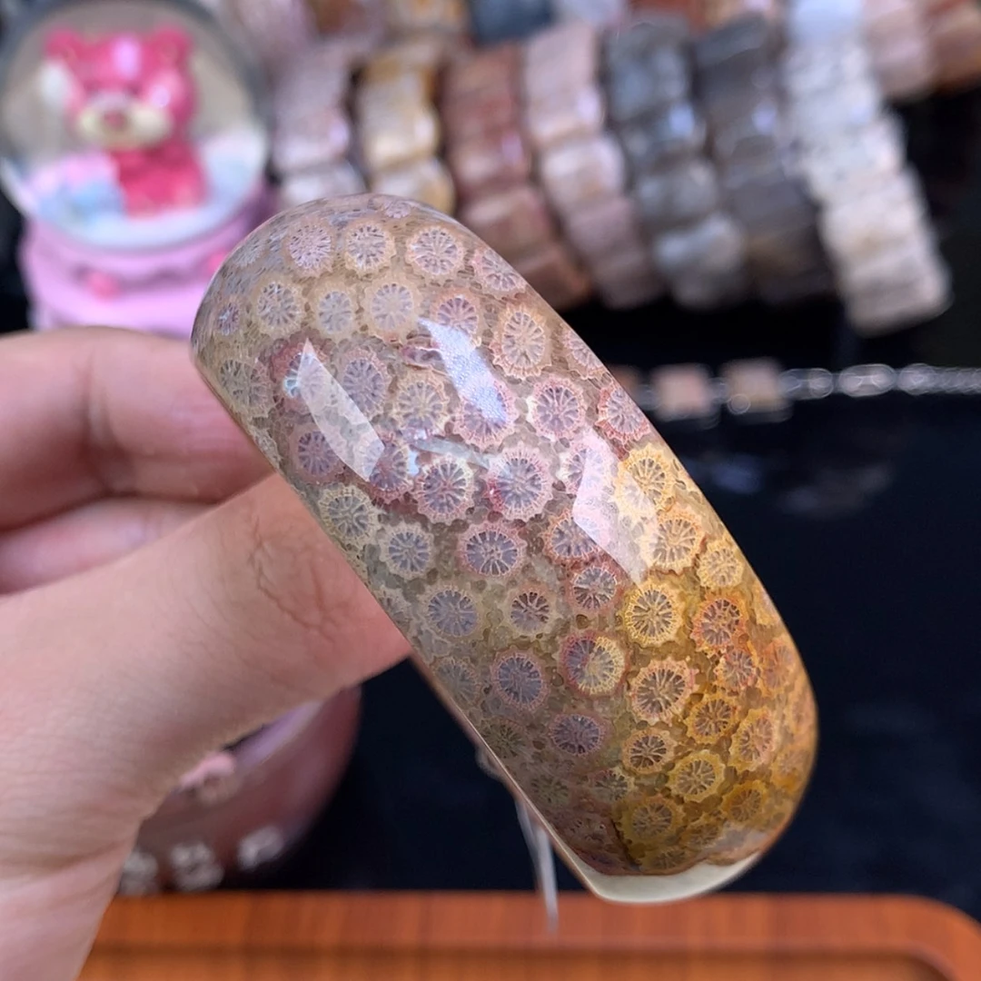 【闪购商品】颈饰未镶嵌硅化珊瑚（珊瑚玉）116号彩柠檬54.5圈