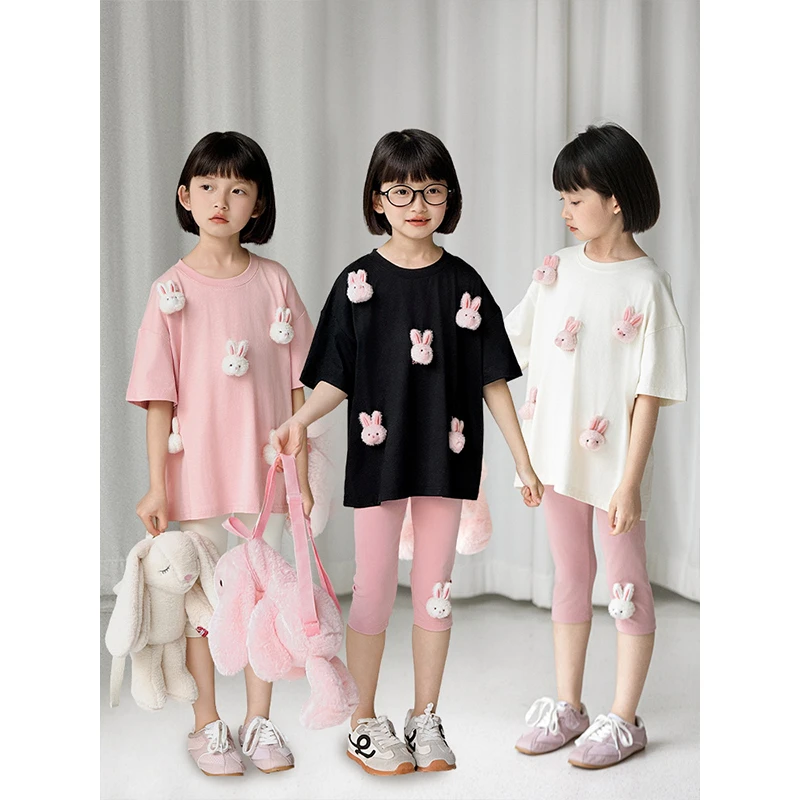 幼悠夏肆波上【夏林清幽】肌肤QQ糖小兔玩偶休闲T恤CD1277 CD1469