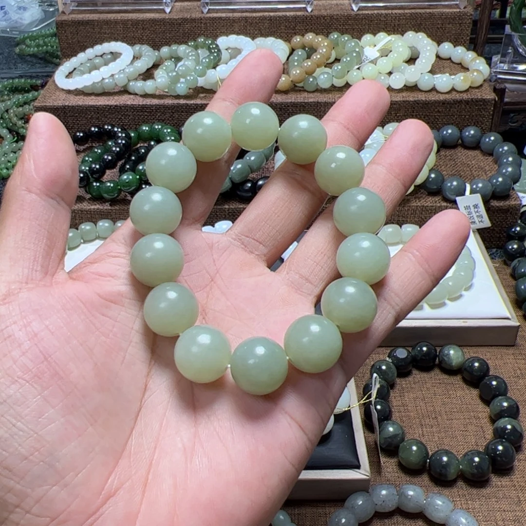手链未镶嵌和田玉（糖玉）