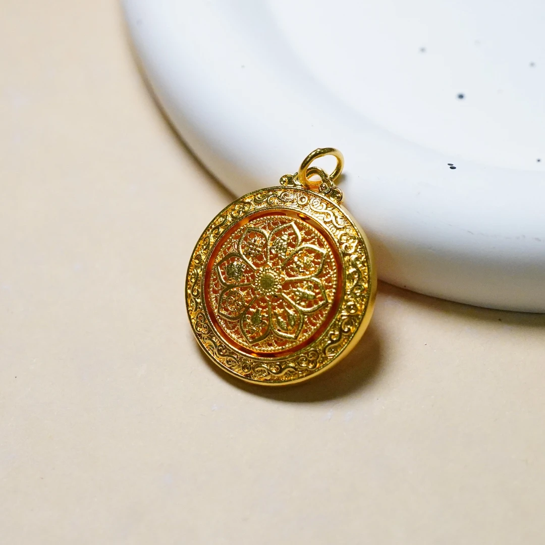 吊坠足银 足银吊坠 旋转罗盘表盘系列款式合集国潮