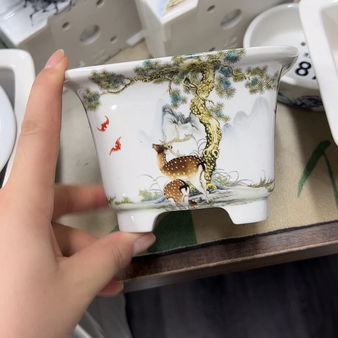 紫砂花盆835号瑕疵13/9cm