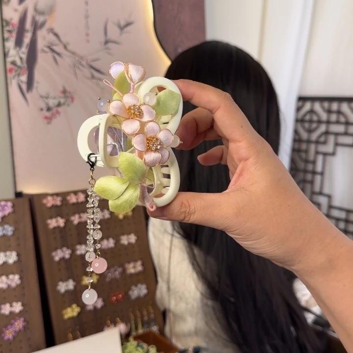 绒花非遗绒花抓夹